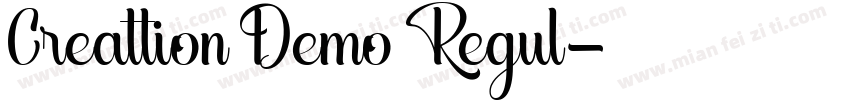 Creattion Demo Regul字体转换